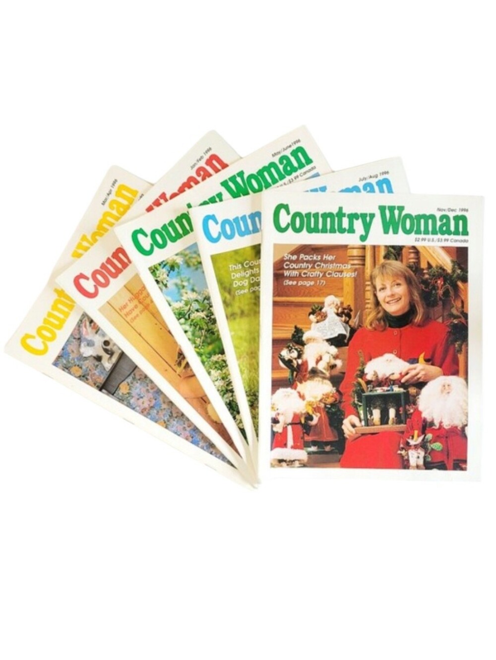 Vintage 1996 Lot Of 5 Country Woman Magazines